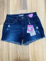 Ripped Dark Jean Short 12