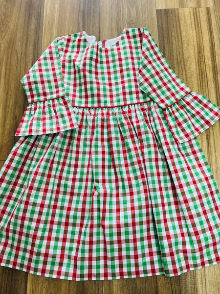 Plaid seersucker dress