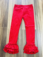 Red Ruffle pant