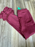 Maroon Ruffle pant