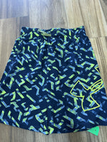 Blue/neon athletic short