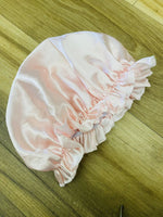 Hair Bonnet pink silk