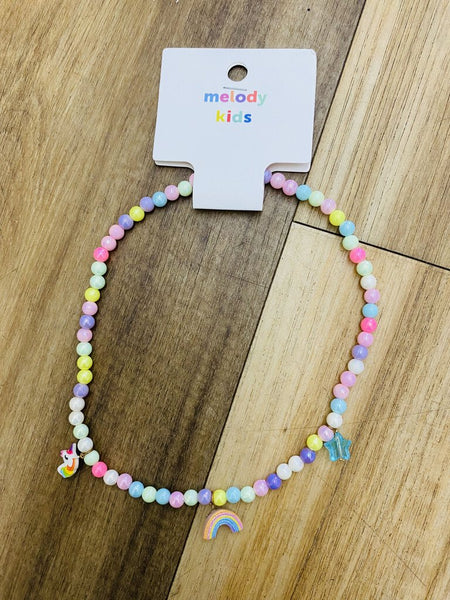 Charm Rainbow Bead Necklace