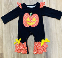 Halloween Pumpkin Romper NWT